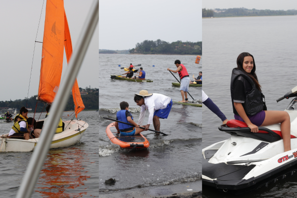Pessoas praticando canoagem